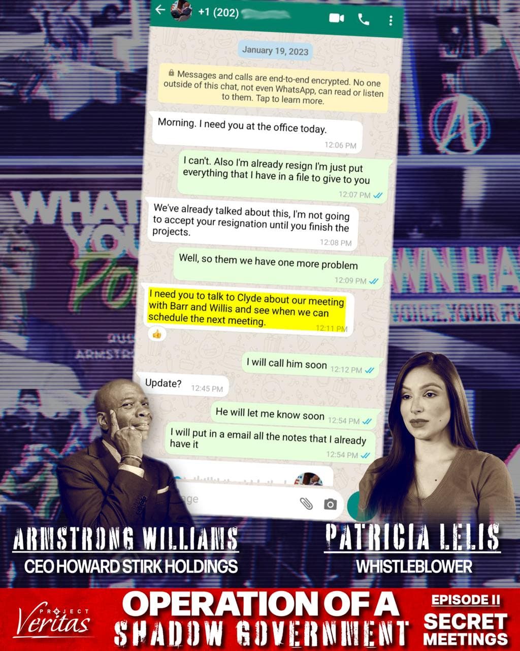 AW Admits Barr Meetings